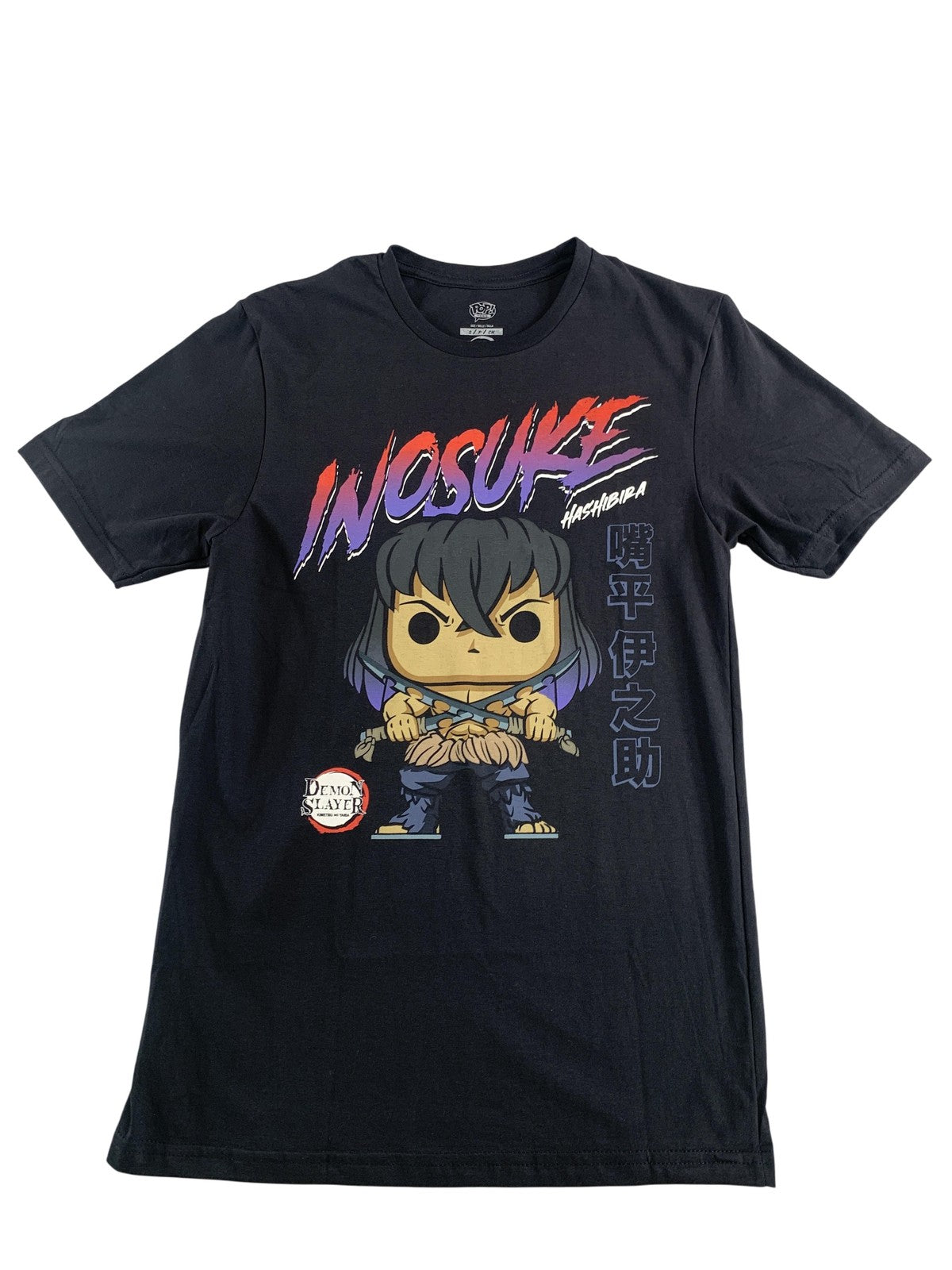 Demon Slayer Inosuke Hashibira Shirt Mens Small Black Funko Pop Graphic Anime
