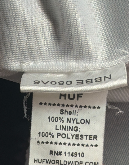 HUF Athletics Coaches Jacket Mens Small Black Nylon Windbreaker Snap Skate NWT