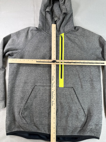Nike 037 Hoodie L Gray Cotton Pullover Hooded Long Sleeve Regular Fit Men