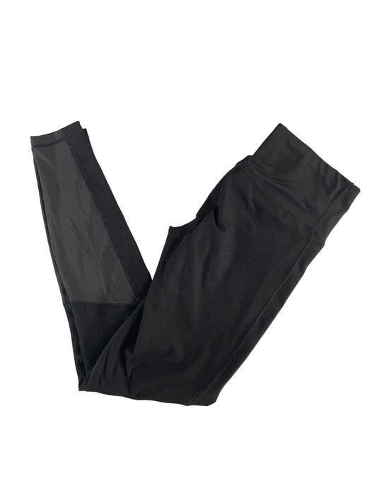 Puma Leggings Womens Medium Black Moto Activewear Mesh Panel High Waist Athletic