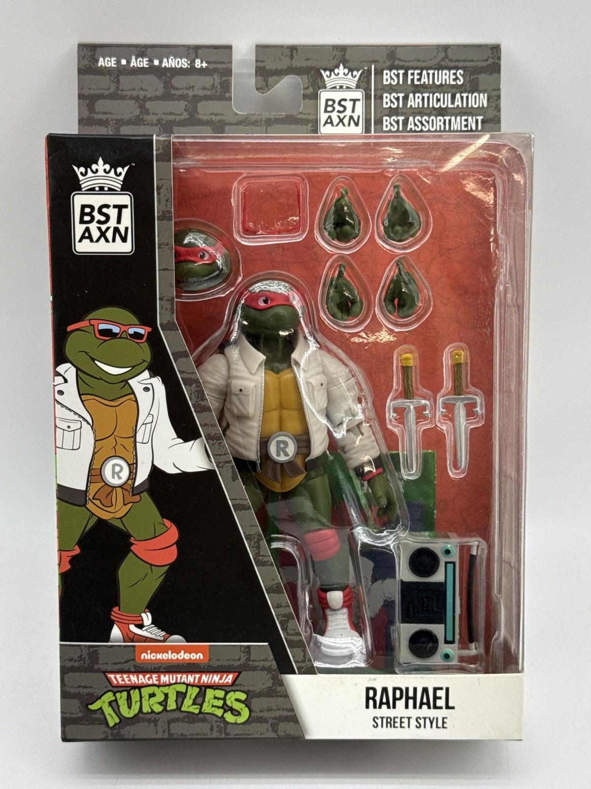 BST AXN Teenage Mutant Ninja Turtles Raphael Action Figure Green Points SET