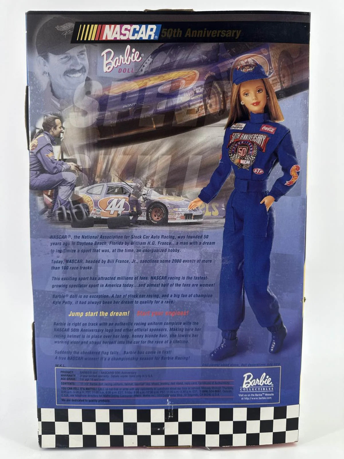 1998 Mattel Barbie NASCAR 50th Anniversary Collector Edition Doll #20442 number