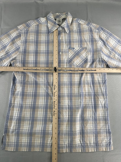G Unit Shirt Mens Large Plaid Short Sleeve Tools of the Trade Heavyweight NWT