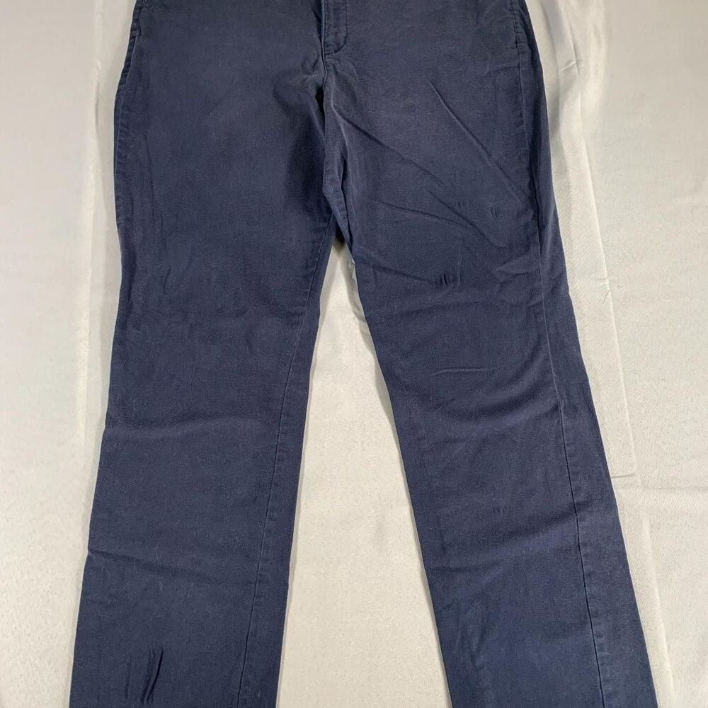 Gloria Vanderbilt Khaki Untd Pants 14 | Blue Chino Style Stretch 36x29 Straight