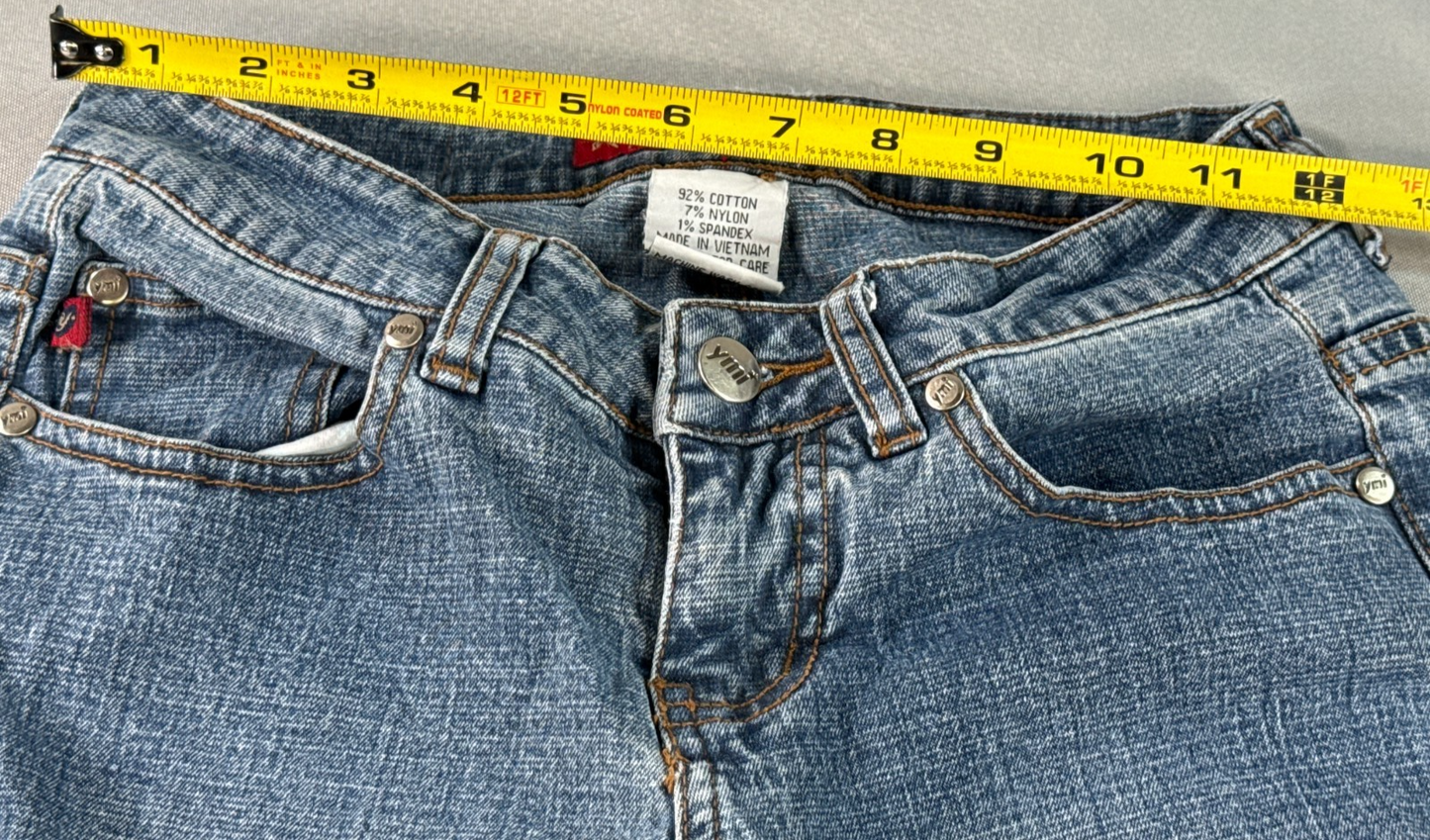 YMI Flare Jeans Womens Size 3 Blue Low Rise Stretch Denim Bell Bottom Pants