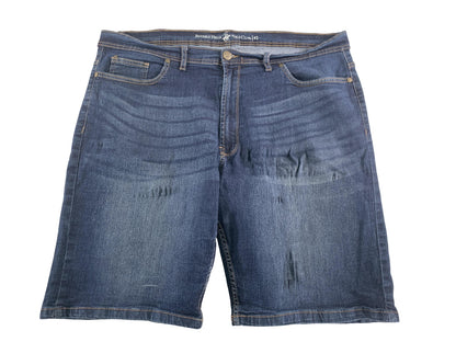 Beverly Hills Polo Club Shorts Mens 42 Blue Denim Relaxed Fit Distressed Casual