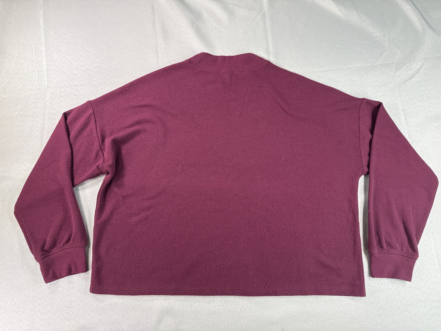 Victoria's Secret Maroon Pullover Sweater Womens Long Sleeve Ribbed Retro M Knit