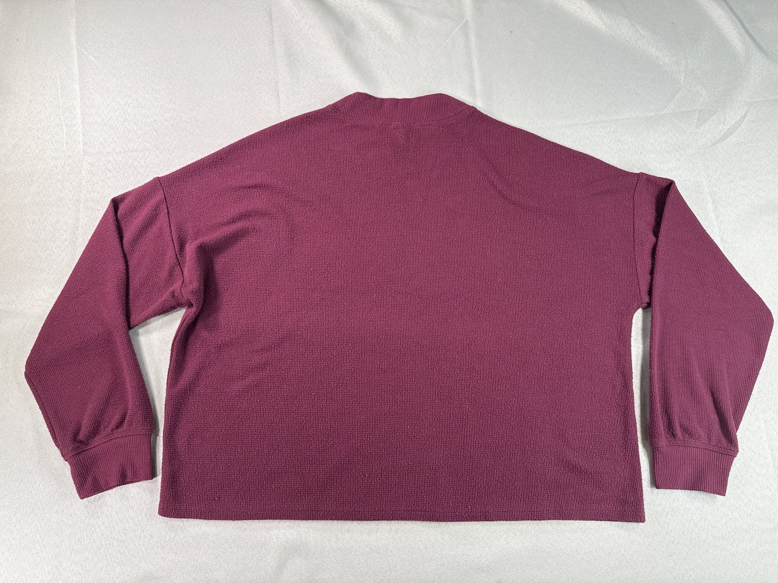 Victoria's Secret Maroon Pullover Sweater Womens Long Sleeve Ribbed Retro M Knit