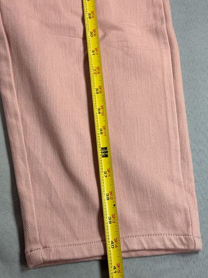 Belle By Kim Gravel Pink Crop Jeans Womens 2X Pull On Stretch Denim Capris Pants