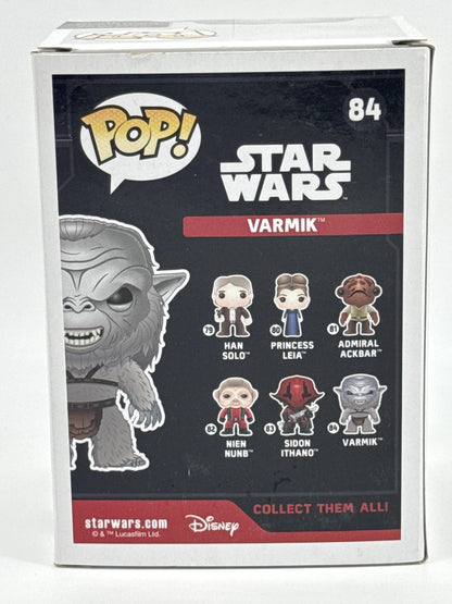 Star Wars Funko Pop Varmik #84 Gray Vinyl Bobble-Head Figure Force Awakens NWT