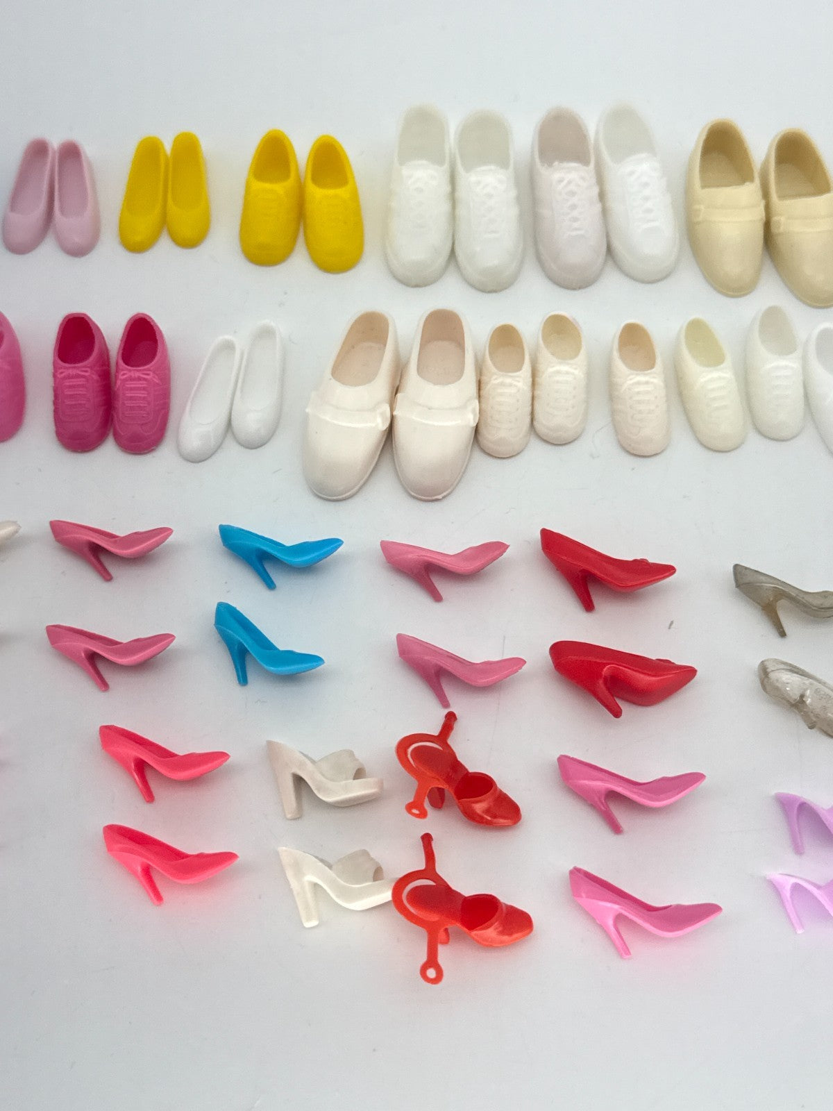 Barbie Doll Shoes Huge Lot Vintage Mixed Heels Boots Sneakers Cowboy Ken 100+pc