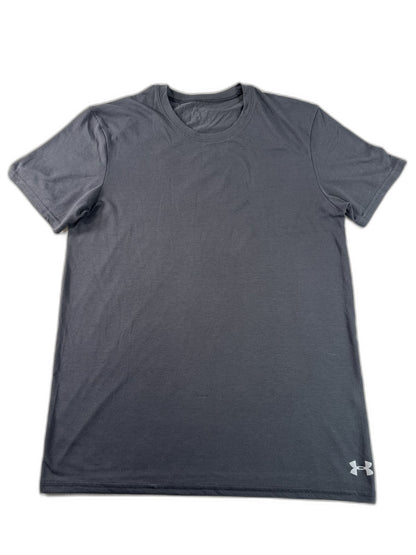 Under Armour Graphic Logo Tee L Gray Polyester Athletic Regular Fit Short