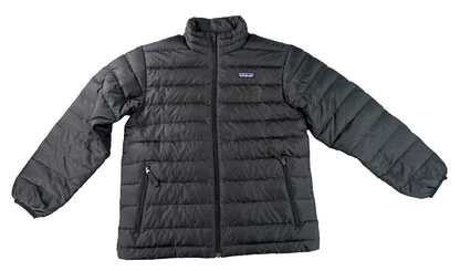 Patagonia Kids Black Down Puffer Jacket Full Zip Lightweight Youth Medium 10
