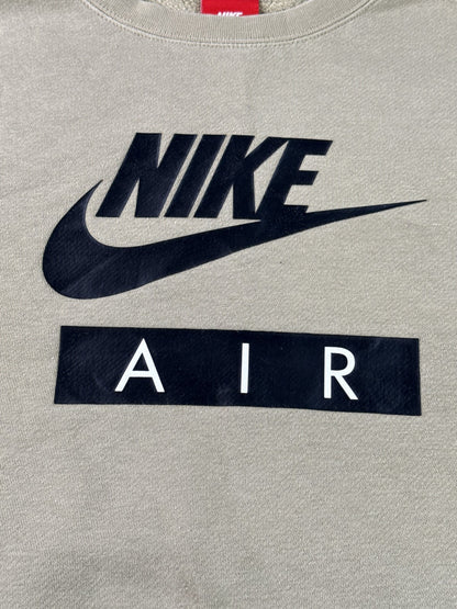 Nike Air Sweatshirt Olive S Pullover Graphic Crewneck Long Sleeve Regular Fit