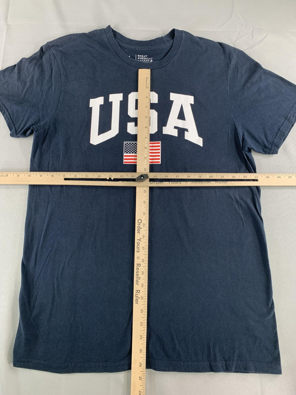 Great American Lakes Timber USA Shirt Mens Large American Flag Patriotic Tee 100