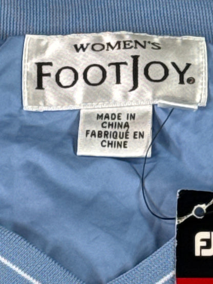 FootJoy Womens XL Lined Windshirt Light Blue Golf Pullover Oakmont Country Club