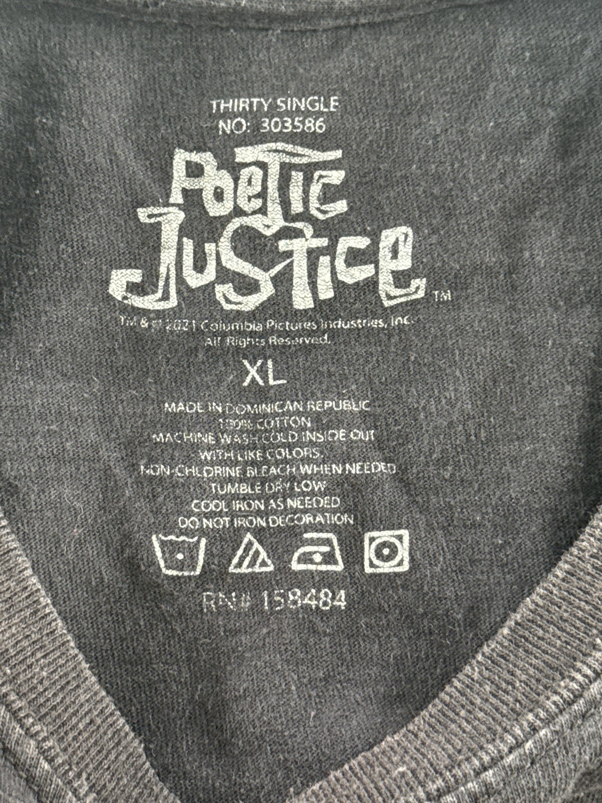 Poetic Justice Shirt Mens XL Los Angeles Tupac Movie Hip Hop Rap Graphic Tee 100