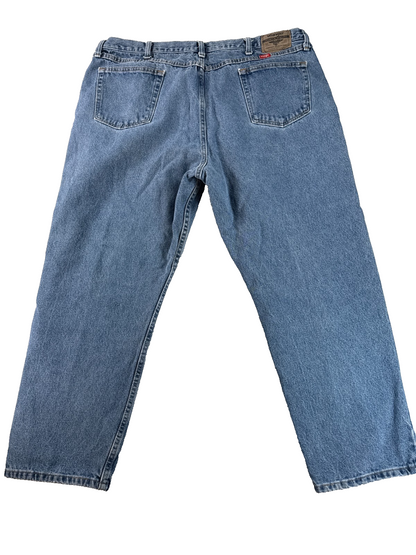 Wrangler Relaxed Fit Jeans Mens 42x36 Blue Denim Straight Leg Classic Cowboy