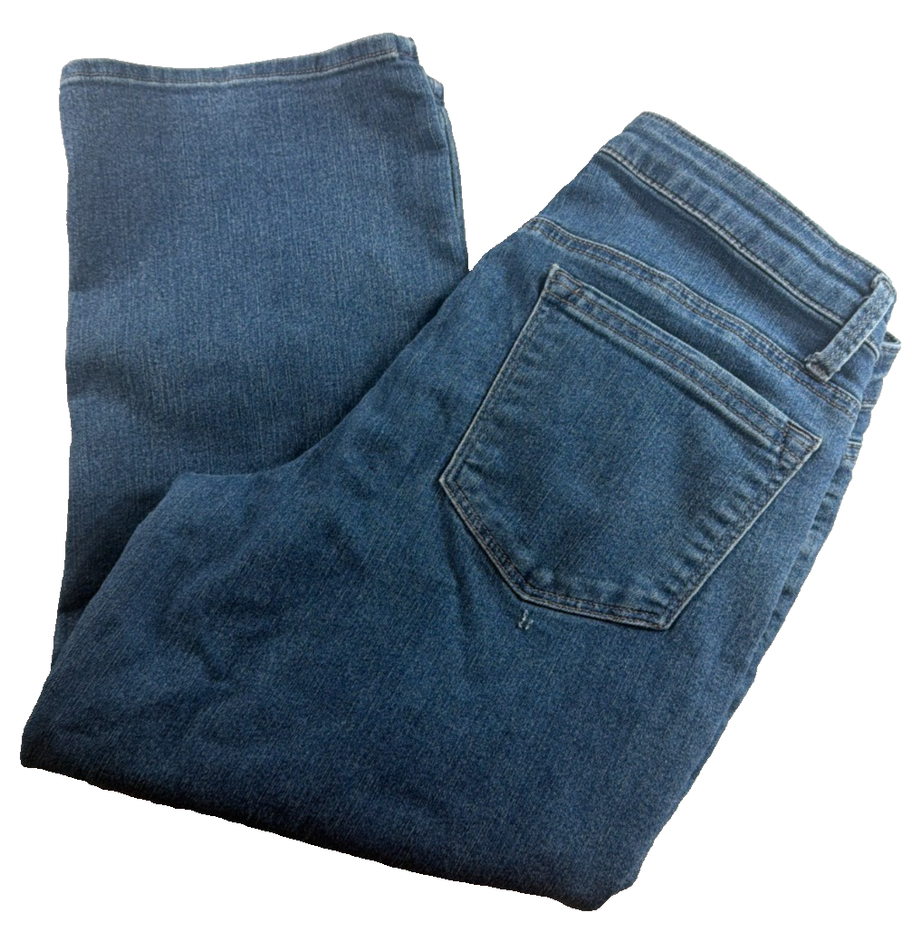 Riders By Lee Capri Jeans Womens 10M Mid Rise Stretch Denim Cropped Blue Pants