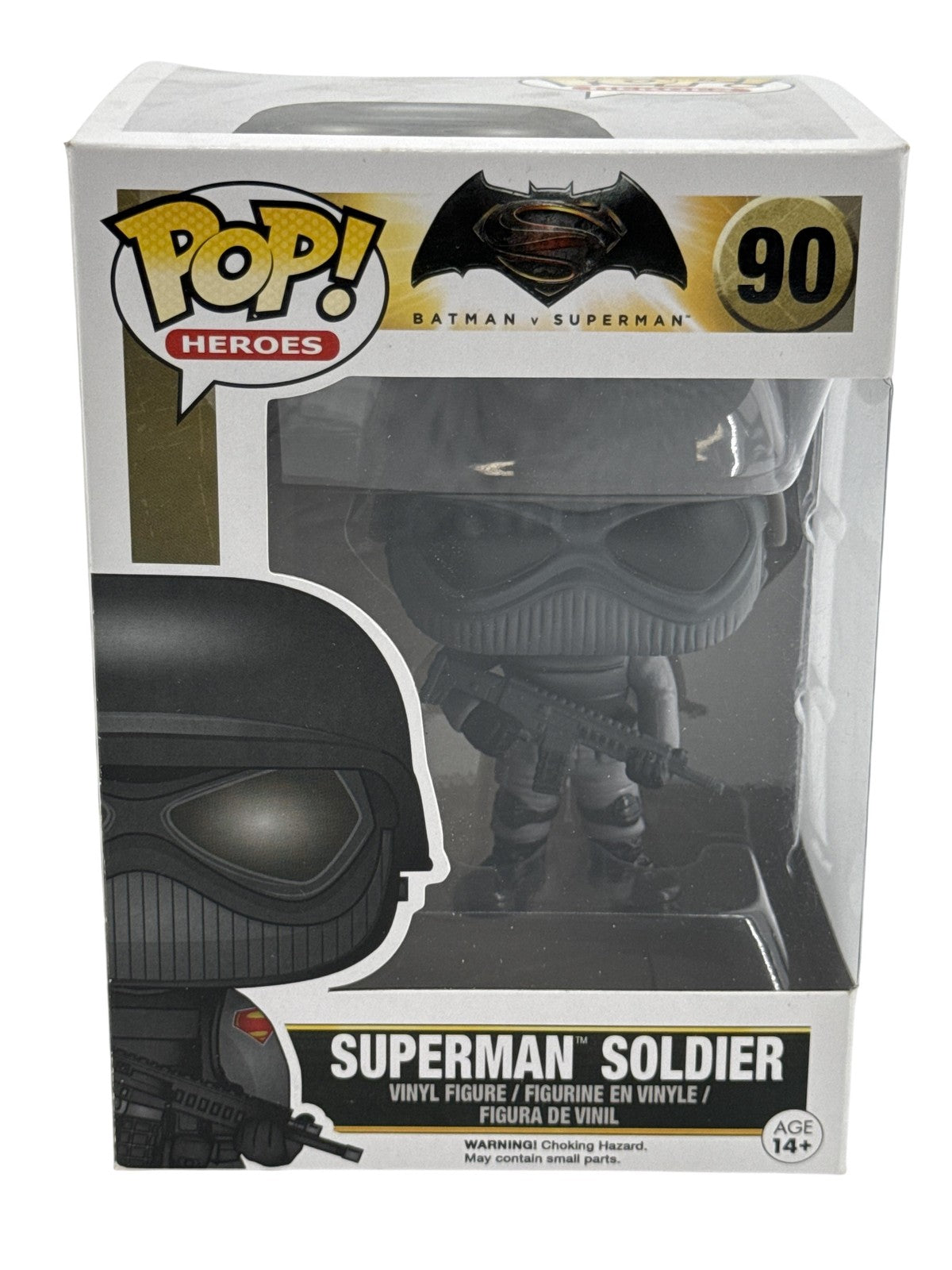 Funko Pop Superman Soldier #90 Batman V Superman Vinyl Figure Black Standard