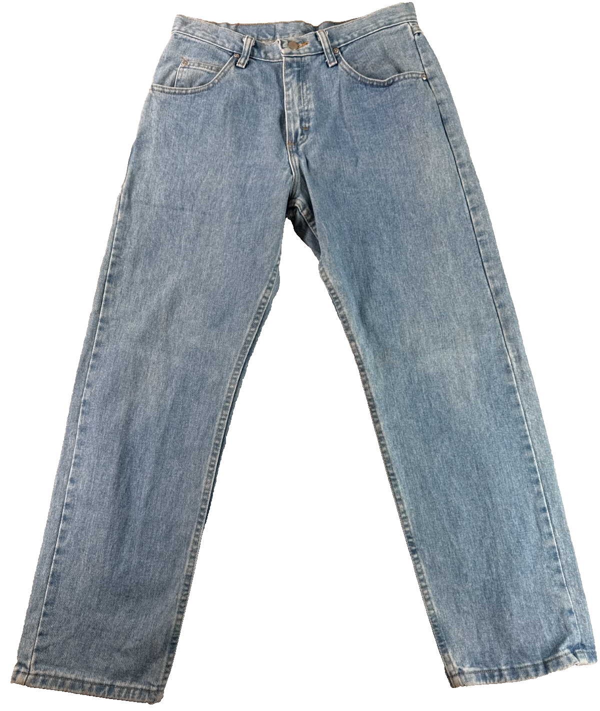 Wrangler Jeans Mens 31 Vintage Light Wash Denim Straight Leg 97601SB Workwear