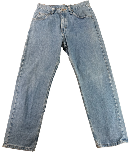 Wrangler Jeans Mens 31 Vintage Light Wash Denim Straight Leg 97601SB Workwear
