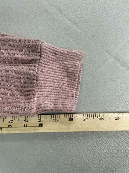 Cozie by Pink Rose Pants Womens Small Lilac Mauve Marled Waffle Knit Lounge