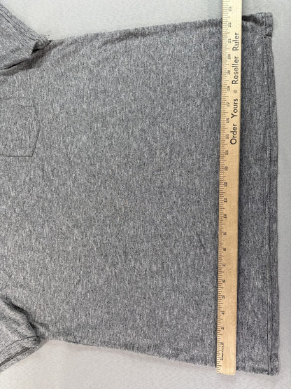 Goodfellow Co Crewneck Tee Short Sleeve Pocket Gray L Cotton Blend Relaxed Fit