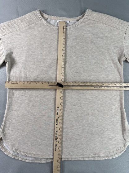 Workshop Republic Clothing Long Sleeve Crewneck Top M Gray Soft Fabric Cotton