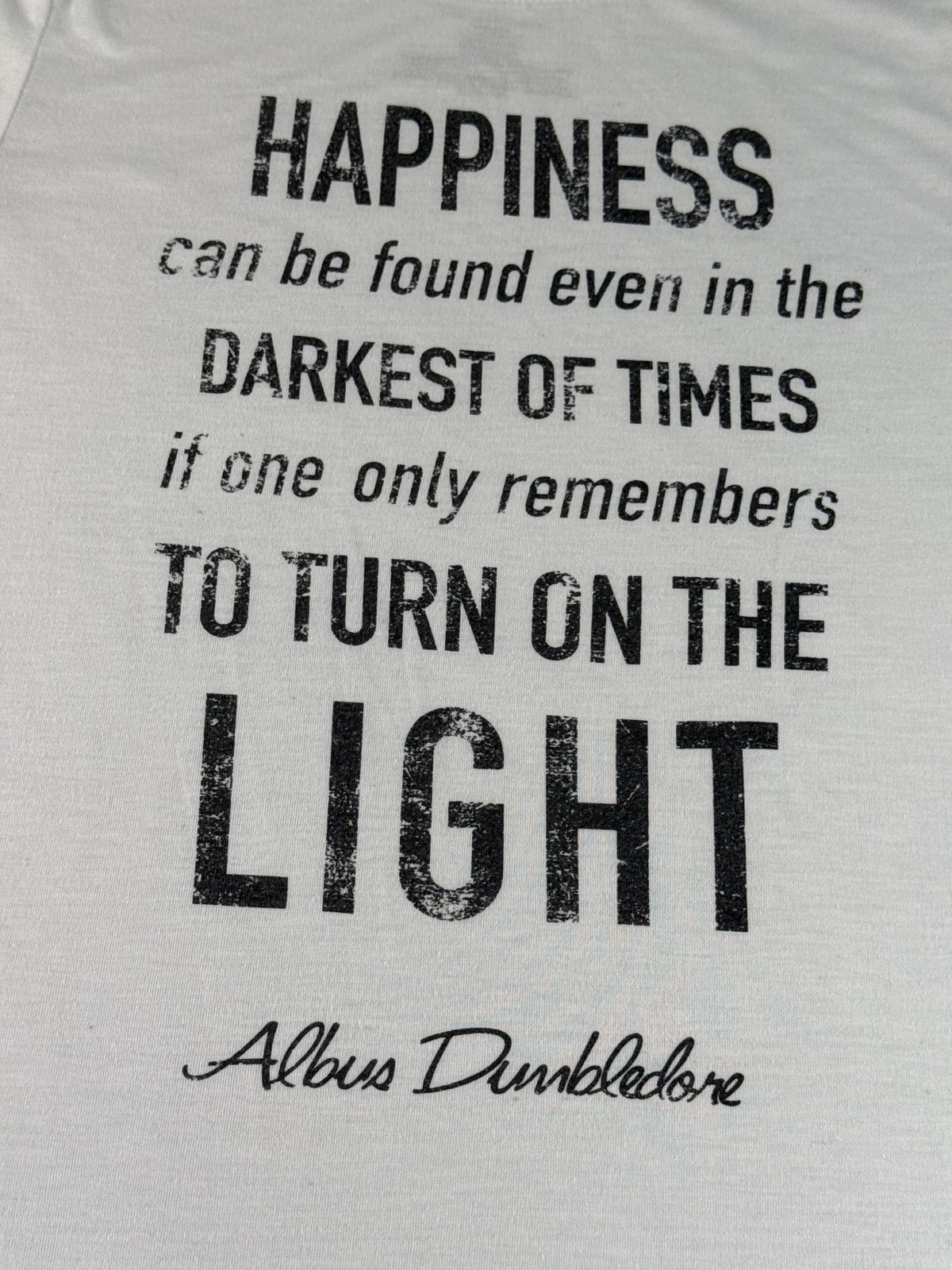 Harry Potter Albus Dumbledore Graphic Tee XS White Polyester Rayon Regular Fit