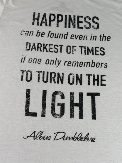 Harry Potter Albus Dumbledore Graphic Tee XS White Polyester Rayon Regular Fit