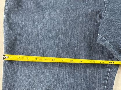 Laura Scott Woman Pull On Jeans 2X Medium Wash Blue Stretch Comfort Waist Denim