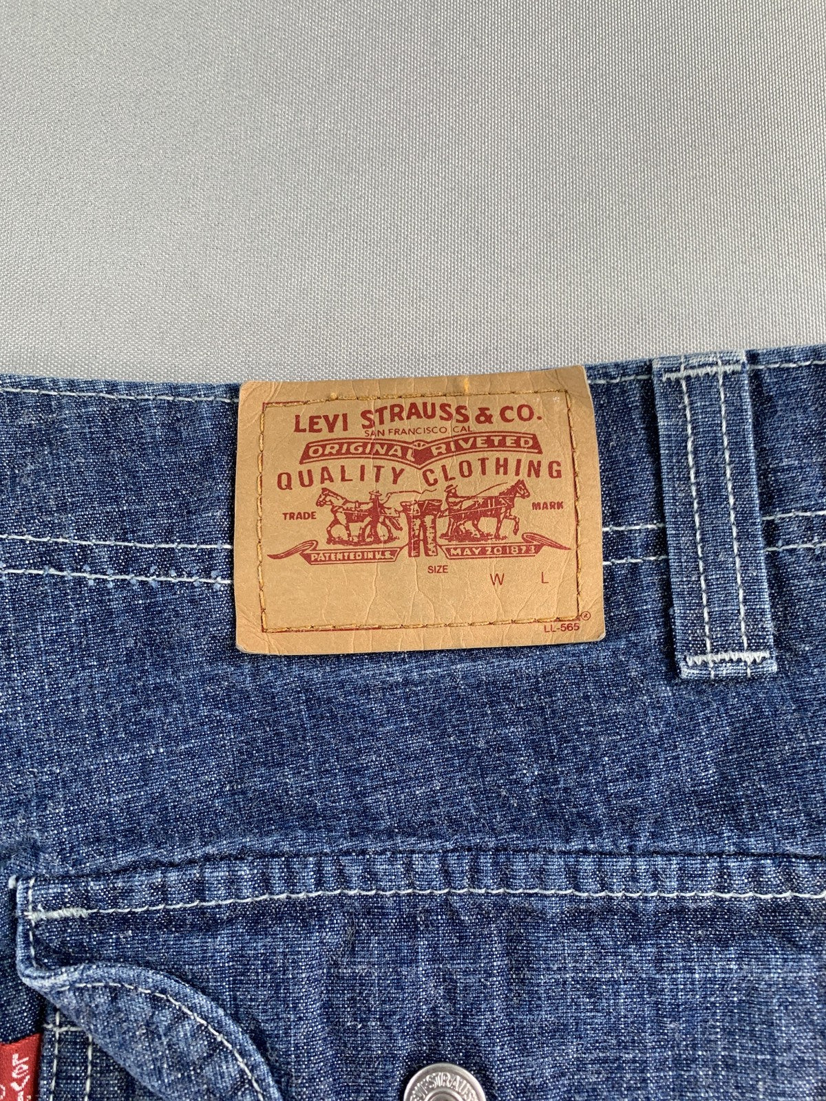 Levis Shorts Womens 12 Denim High Rise Utility Carpenter Pockets Casual Summer