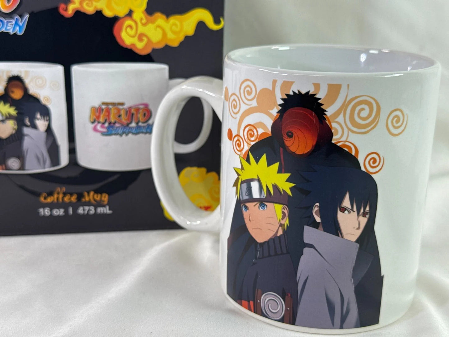 Naruto Shippuden Just Funky 16oz Ceramic Mug Naruto Sasuke Obito Anime Art 1239