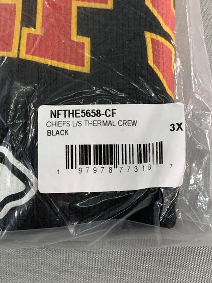 Kansas City Chiefs Shirt Mens 3XL Black NFL Football Fanatics Thermal Unbranded
