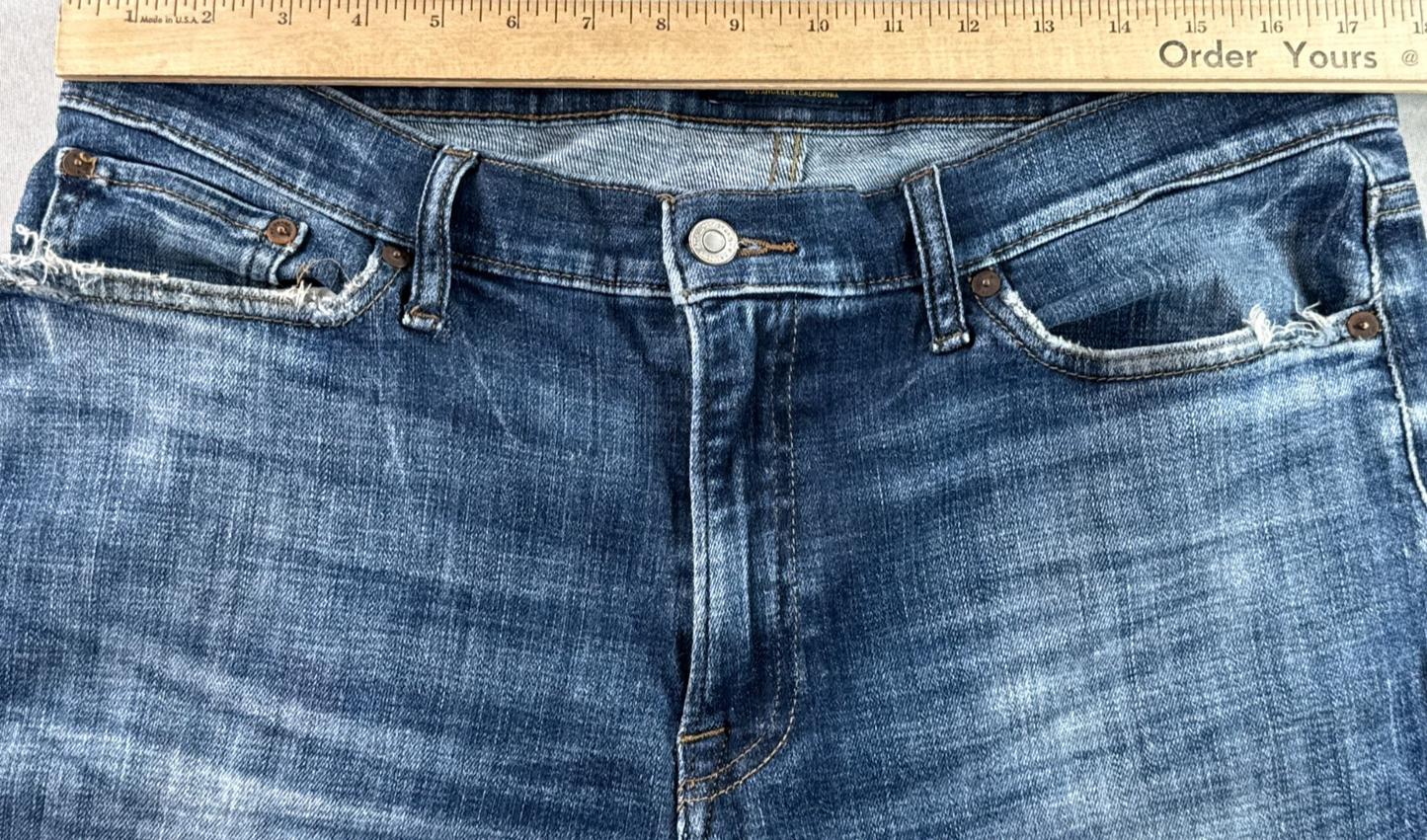 Lucky Brand 363 Straight Jeans Mens 34x30 Blue Medium Wash Stretch Denim