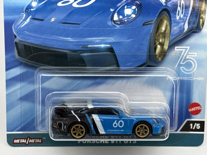 Hot Wheels Speed Machines Porsche 911 GT3 Diecast Car Scale Blue Metal New Chase