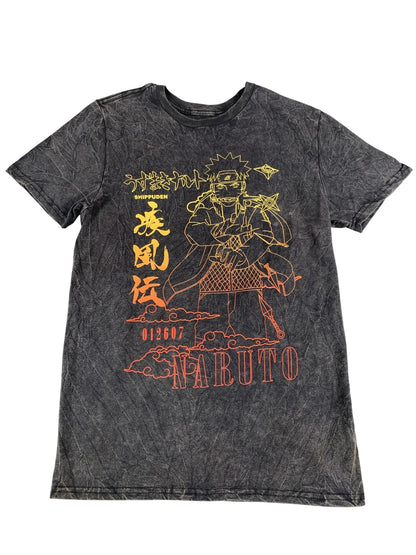 Naruto Shippuden Shirt Mens Small Black Anime Graphic Tee Kohl's New Tags Viz