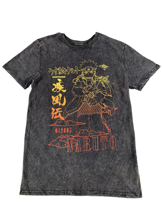 Naruto Shippuden Shirt Mens Small Black Anime Graphic Tee Kohl's New Tags Viz