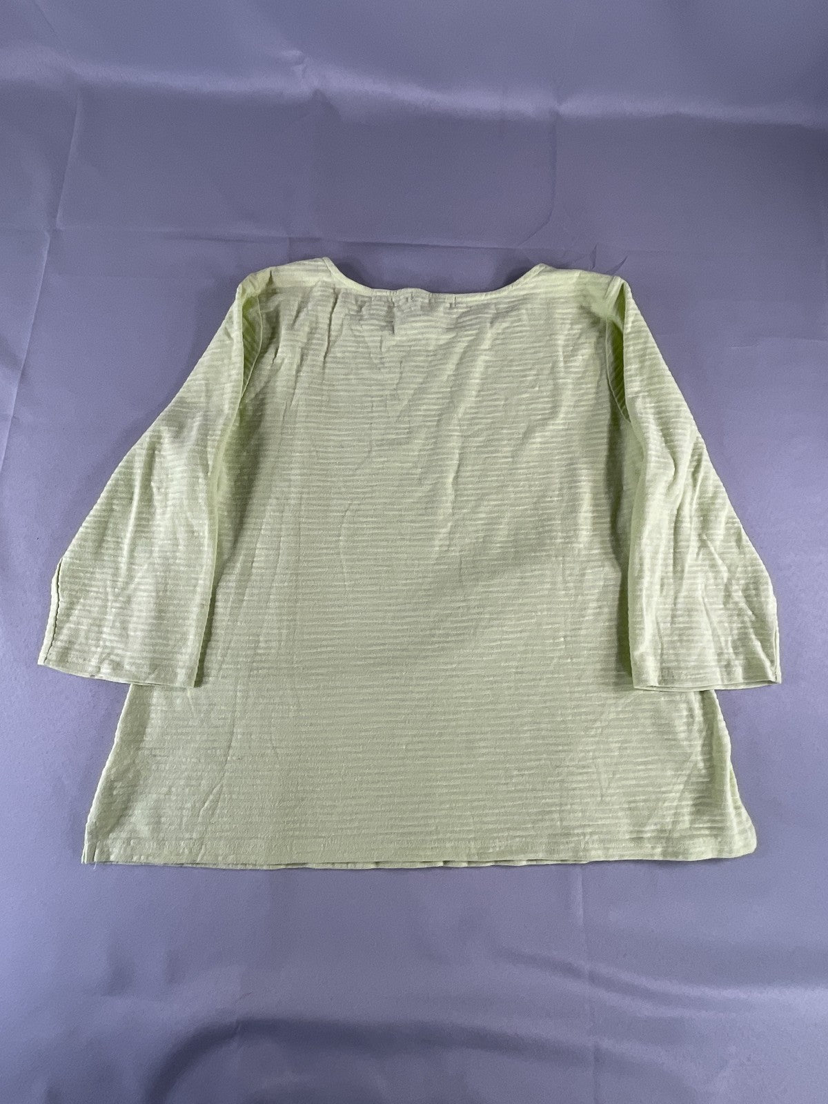 Liz Claiborne Shirt Womens XL Green 3/4 Sleeve Pullover Casual Lightweight Top
