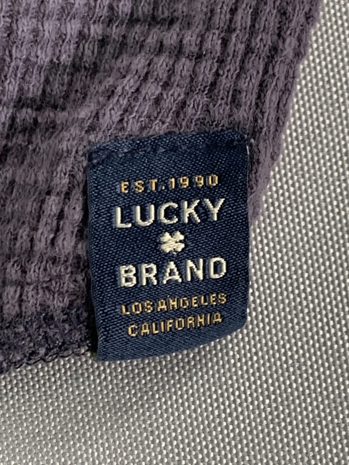 Lucky Brand Shirt Mens Extra Large Gray Waffle Knit Long Sleeve Thermal Casual