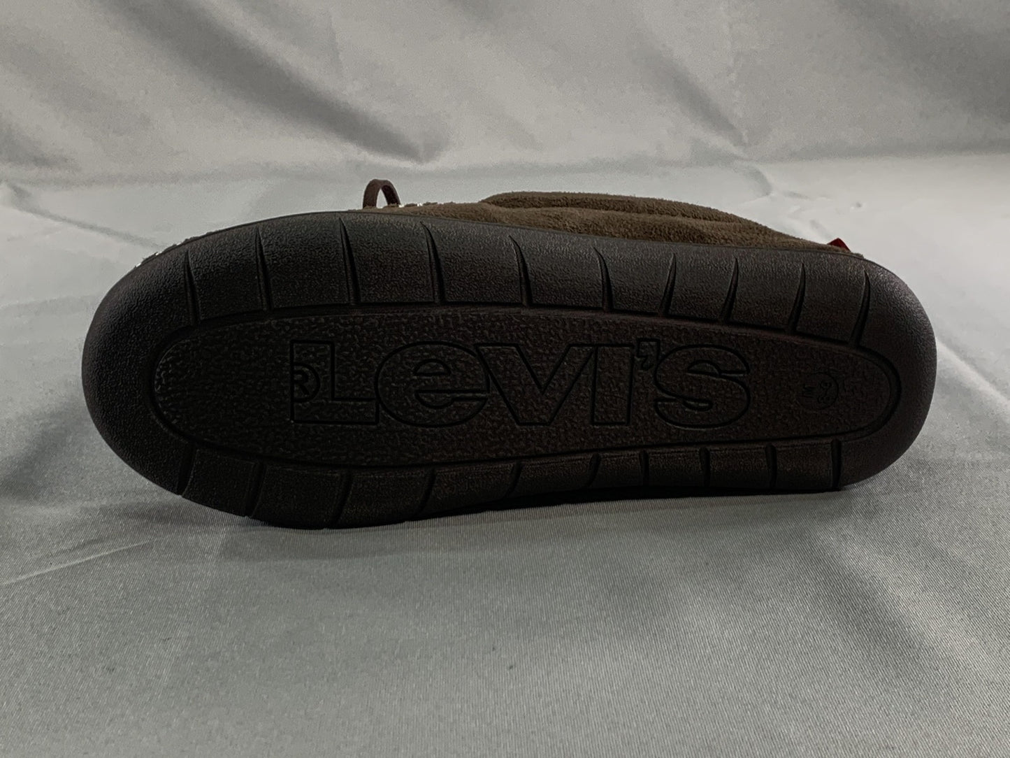 Levis Moccasin Slippers Mens Size 8-9 Brown Memory Foam House Shoes 530-50009