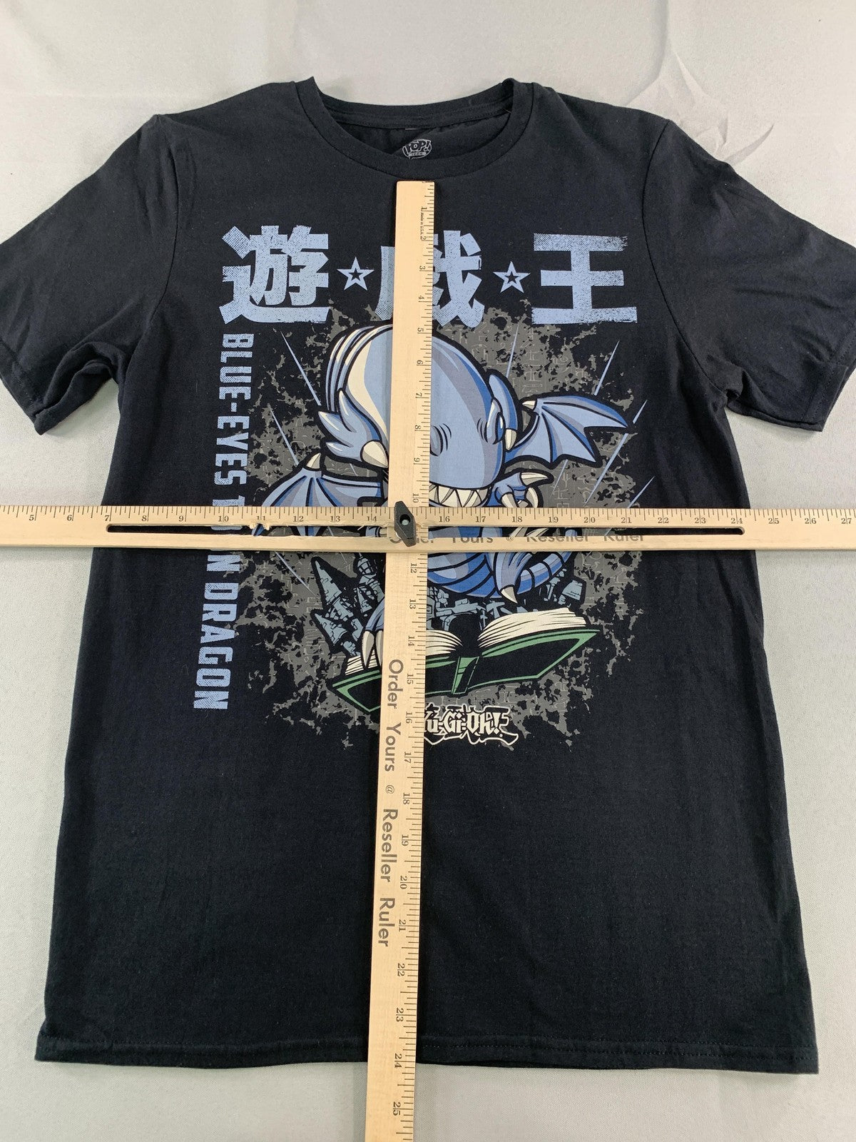 Yu-Gi-Oh Shirt Mens Small Black Blue-Eyes Toon Dragon Pop Tees Funko Anime TCG