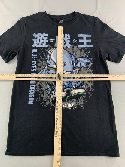 Yu-Gi-Oh Shirt Mens Small Black Blue-Eyes Toon Dragon Pop Tees Funko Anime TCG