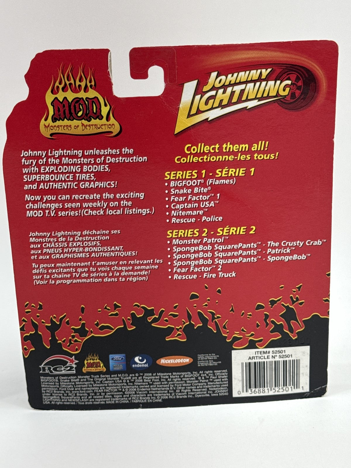 Johnny Lightning Exploding Die MOD Rescue Cast Vehicle Metal Full Toys Set