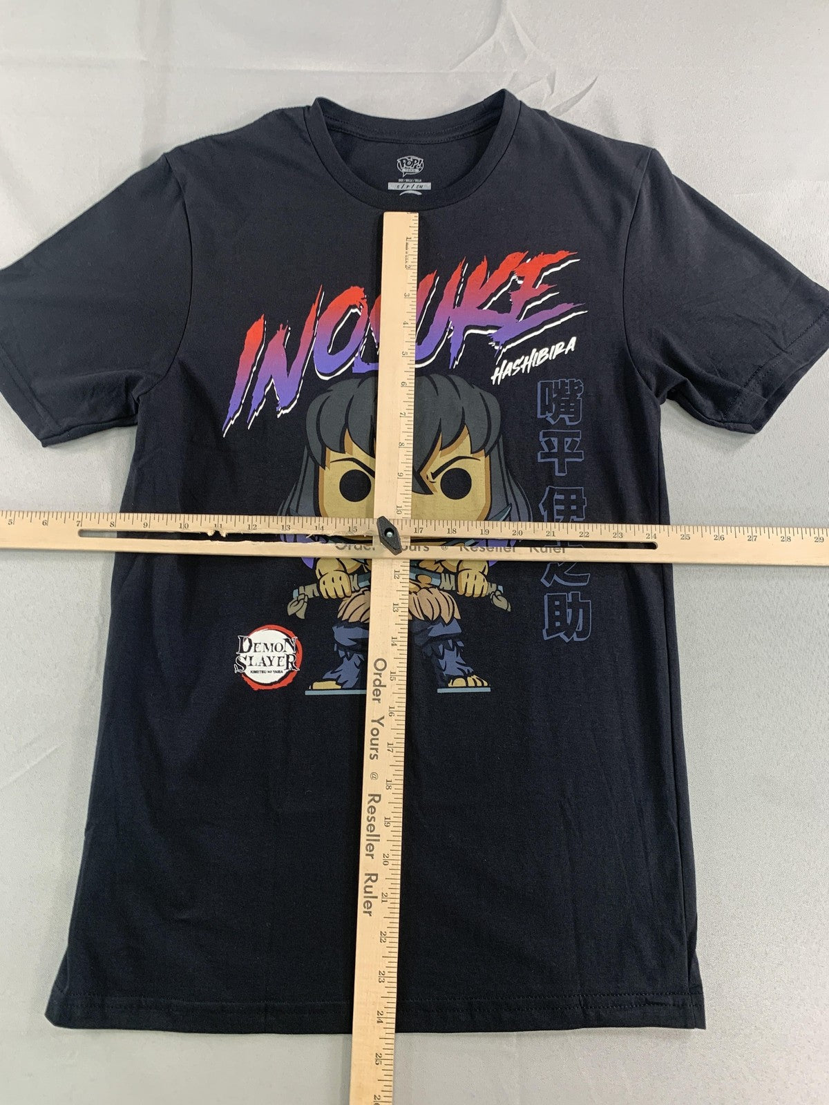Demon Slayer Inosuke Hashibira Shirt Mens Small Black Funko Pop Graphic Anime