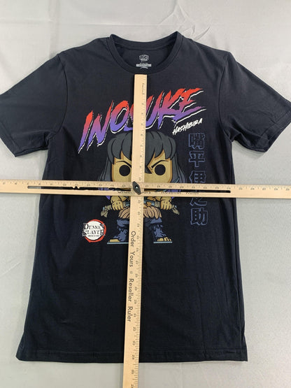 Demon Slayer Inosuke Hashibira Shirt Mens Small Black Funko Pop Graphic Anime