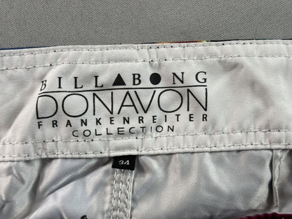 Billabong Board Shorts 34 Multi Color All Over Print 100% Polyester Surf