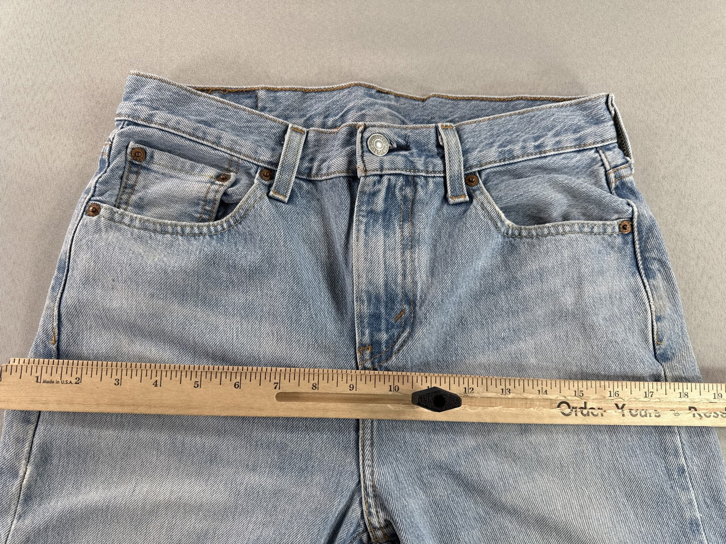 Levi's 510 Straight Jeans 30 Unisex Light Wash Denim Vintage Leg Made in