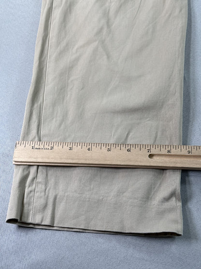 EXPRESS Chino Pants 34 34/32 Beige Cotton Spandex Flat Front Regular Fit Slim